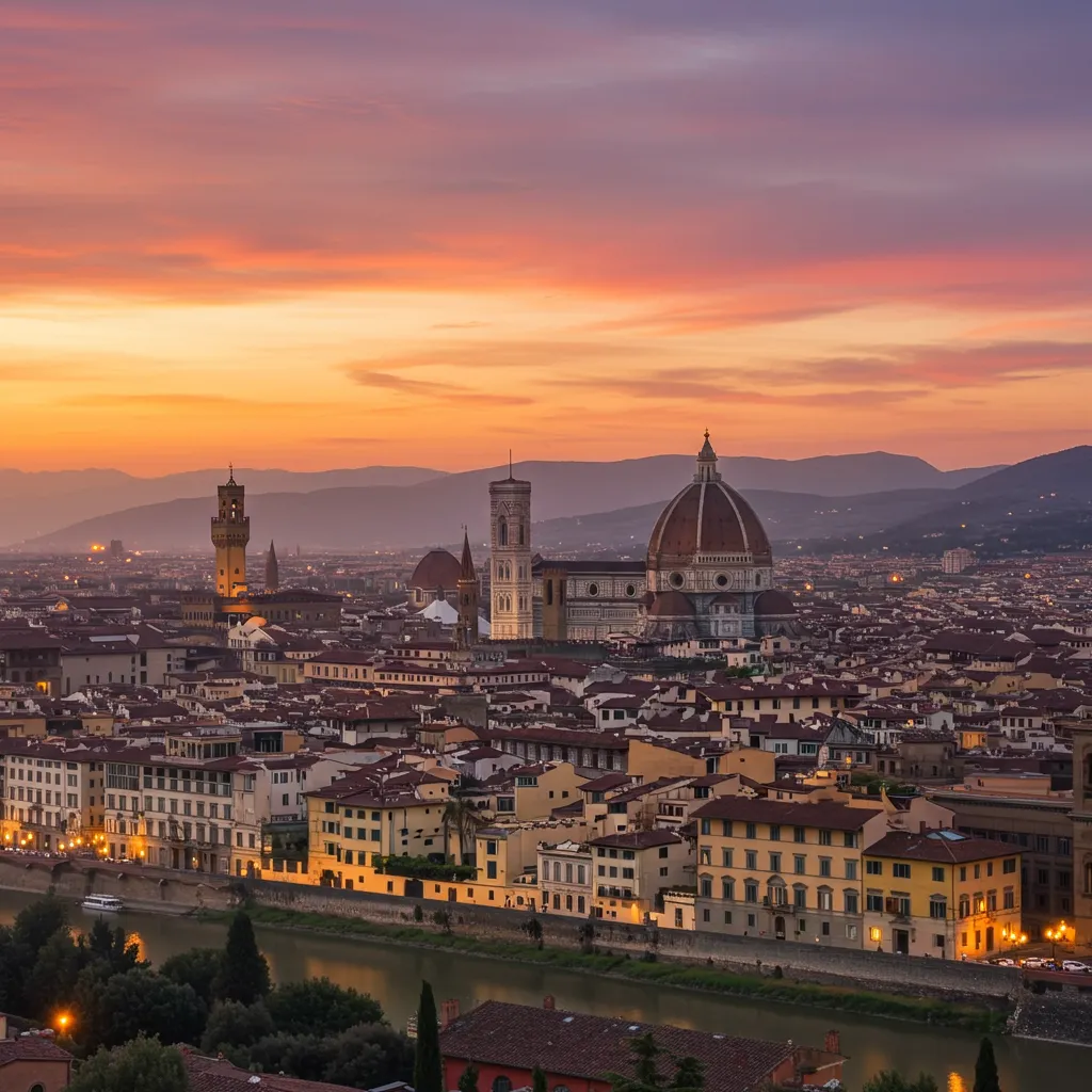 Florence coucher soleil