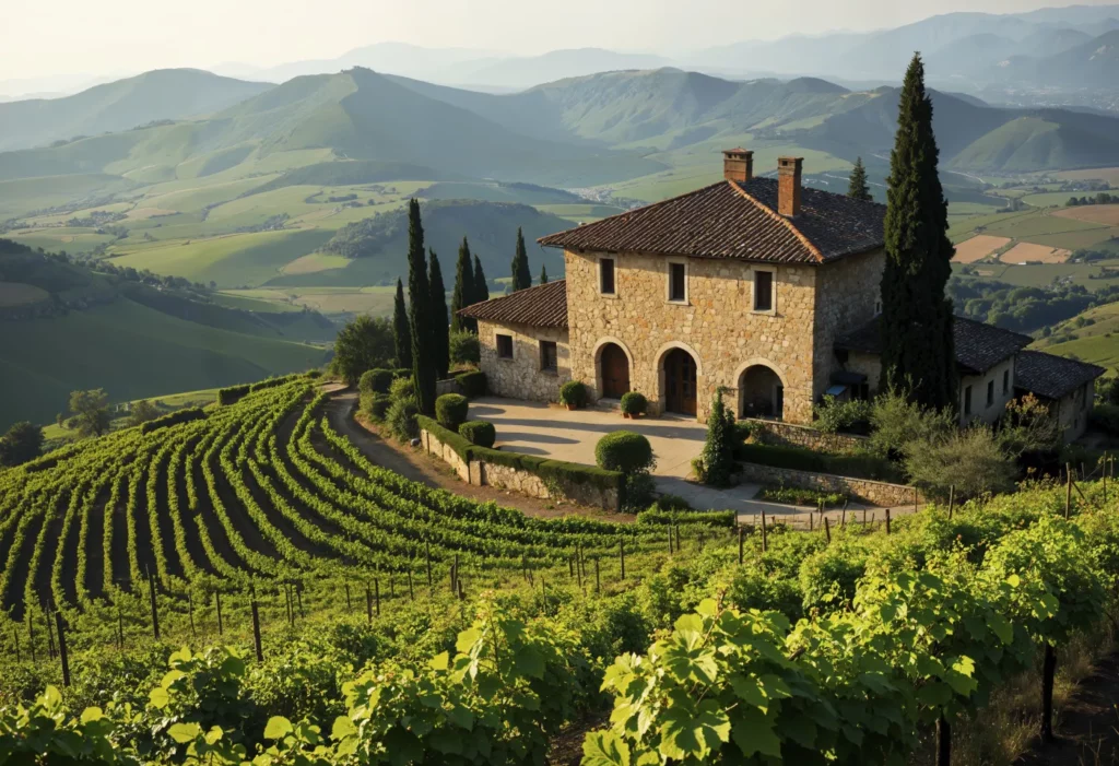 beau paysage de maison rustique