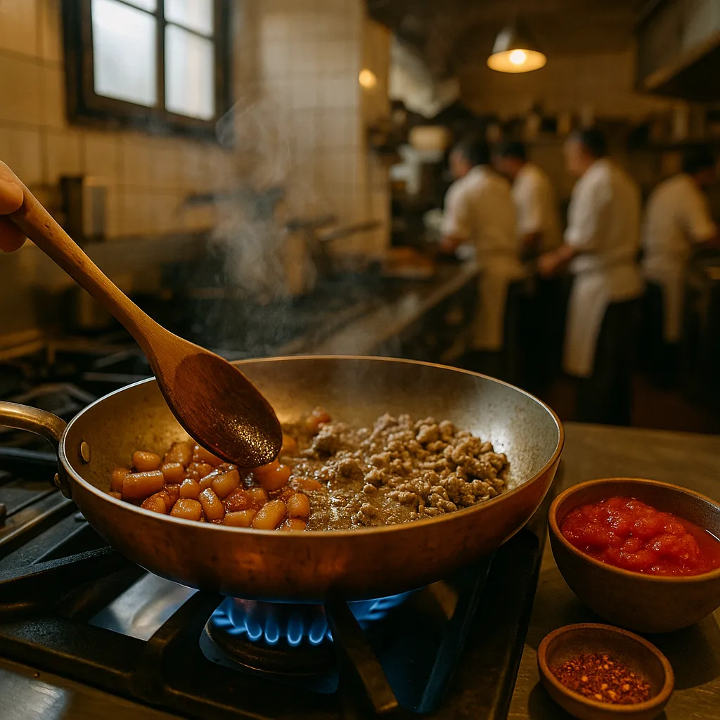 Préparation du plat en cuisine