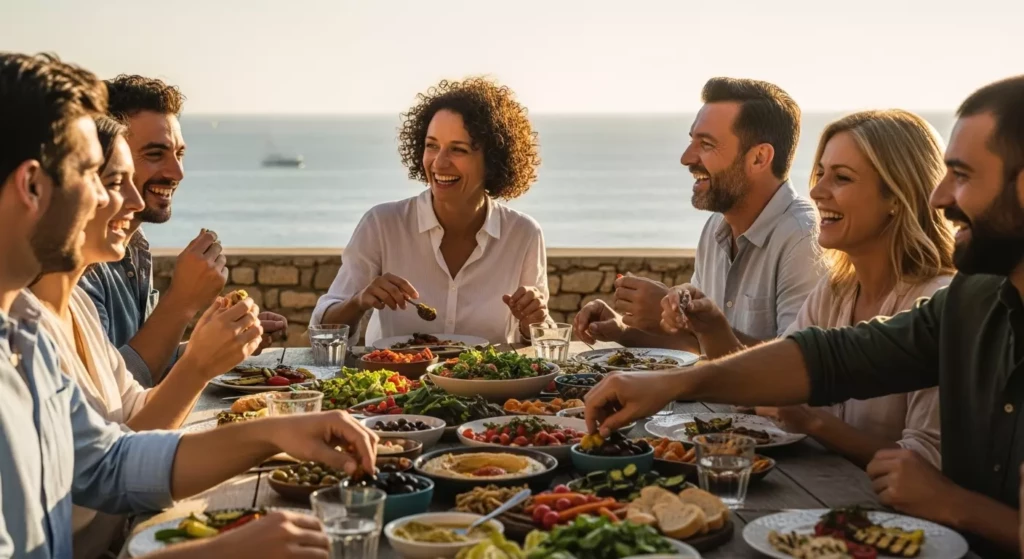 repas-mediterraneen-amis-terrasse